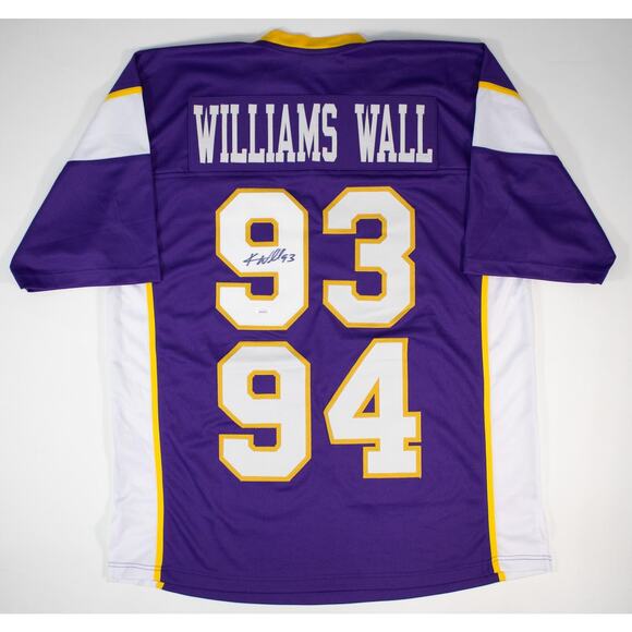 Williams Wall Vikings #93 #94 Kevin Williams Signed Jersey JSA COA XL Purple - Picture 11 of 16
